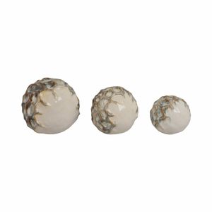 HOLDENVIEW SET OF 3 IVORY ORBS 6 (IN) 3