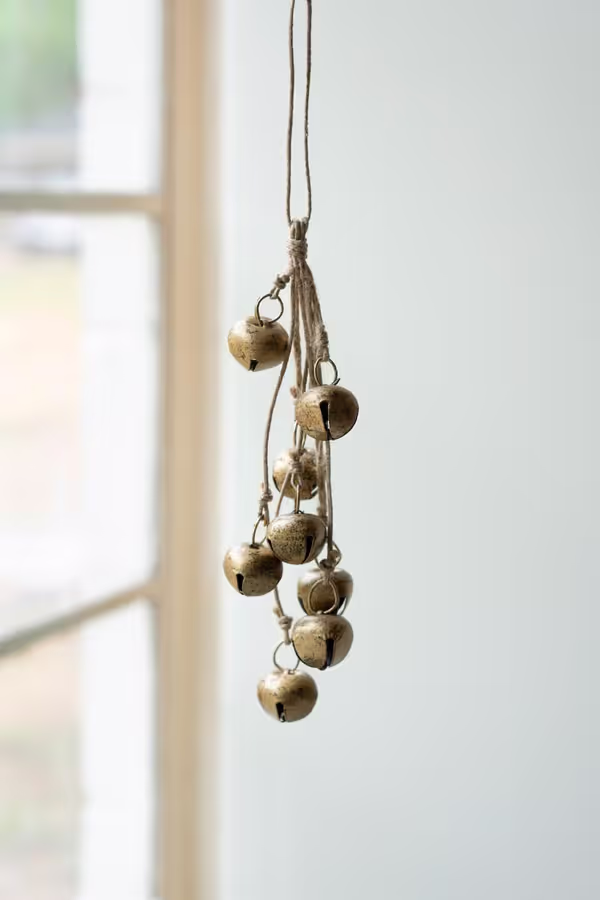 Jingle Bell Bunch on a Jute Rope