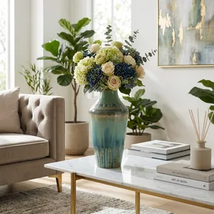 COLEFIELD GREEN VASE 16 (IN) 9