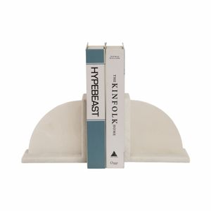 JULIANWIND SET OF 2 WHITE BOOKENDS 6 (IN) 3