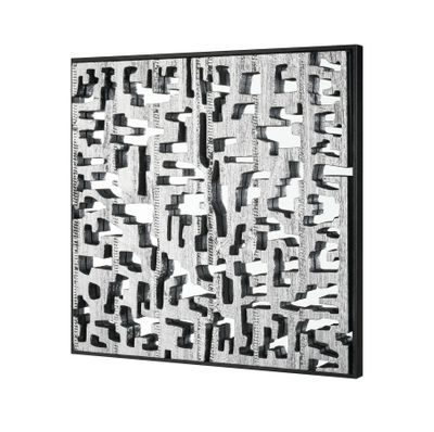 Mapped Dimensional Wall Art - Silver