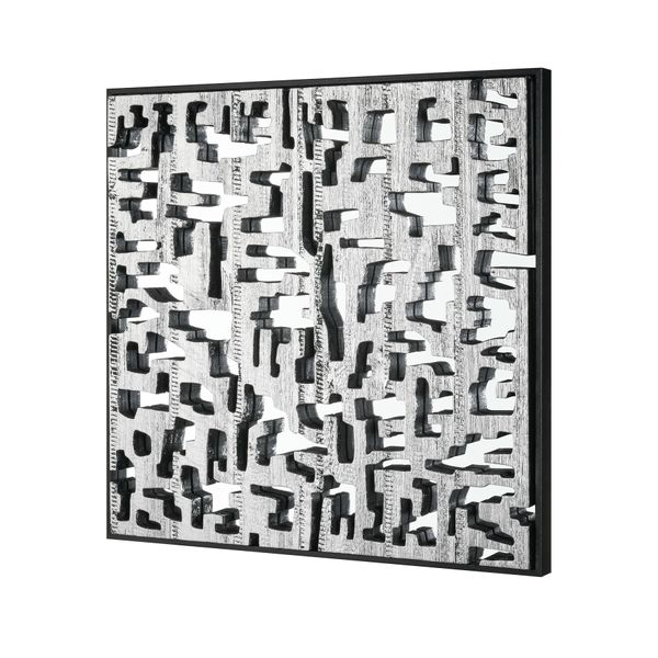 Mapped Dimensional Wall Art - Silver