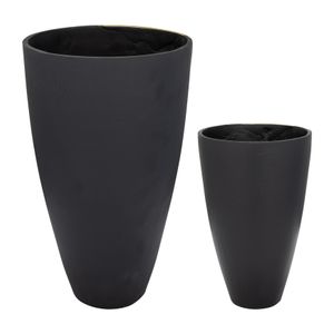 DUTTONBURN SET OF 2 BROWN VASES 14 (IN) 5
