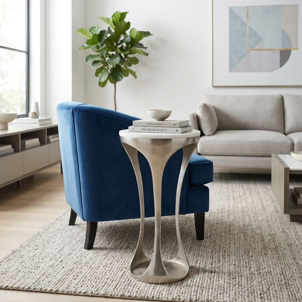 BIRCHFIELD WHITE TABLE 27 (IN)