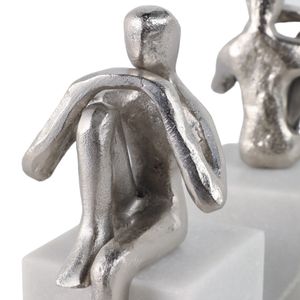 HARPERSHAW SET OF 2 SILVER BOOKENDS 8 (IN) 7