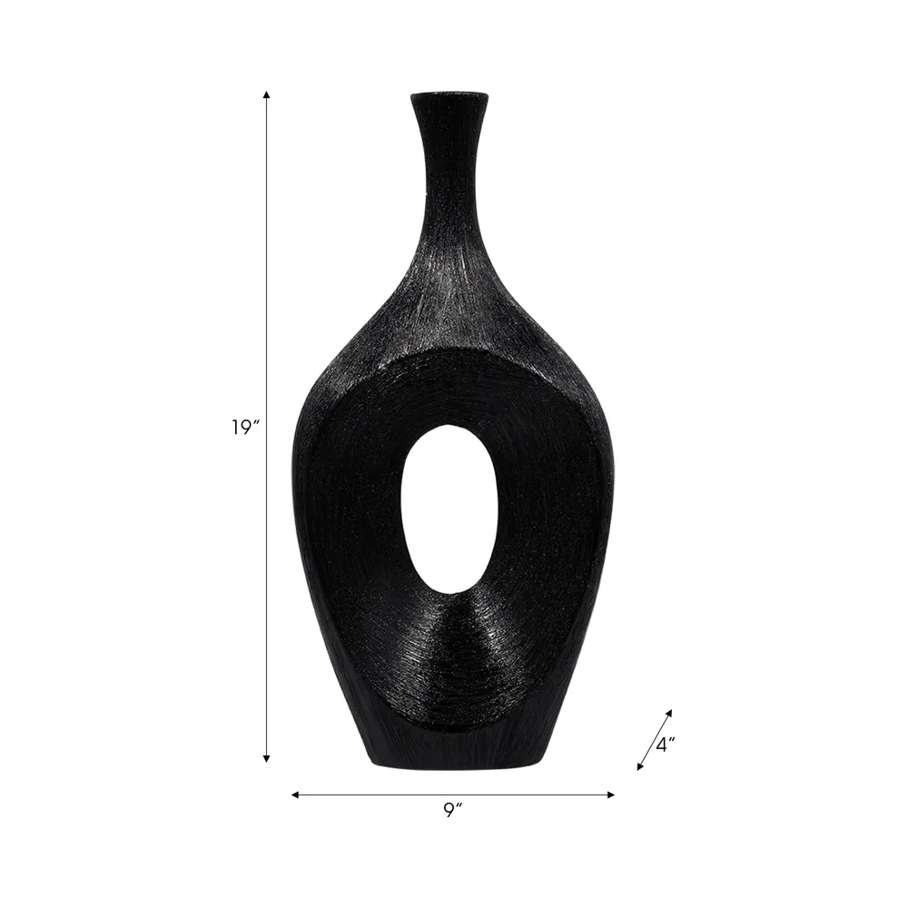 DUTTONRIDGE BLACK VASE 19 (IN)