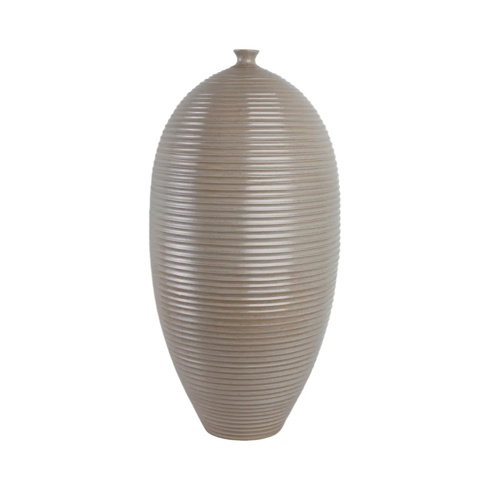 CANTONWIND BEIGE VASE 28 (IN)