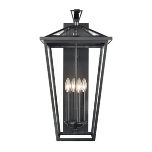 Main Street 28'' High 4-Light Outdoor Sconce - Black 1