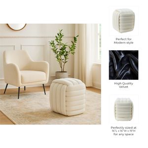 COLEOAK IVORY STOOL 19 (IN) 9