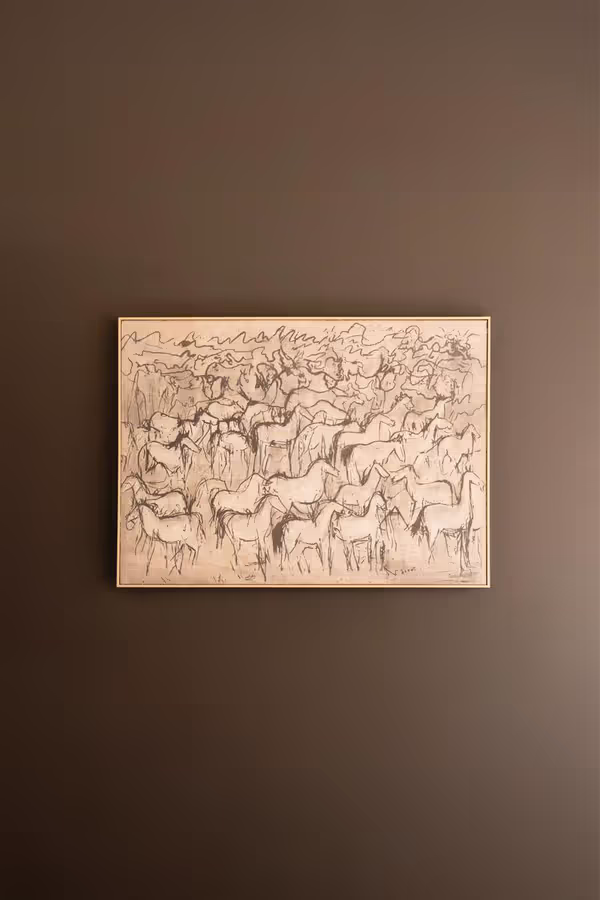 Framed 1000 Horses Print