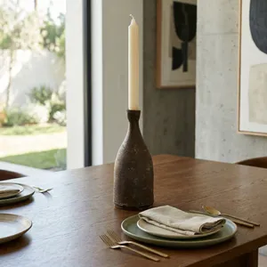 PAXTONCLIFF BROWN CANDLE HOLDER 11 (IN) 9