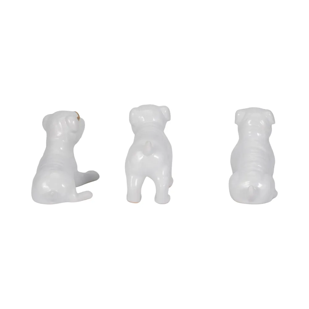 RIDERRUN SET OF 3 WHITE DECOR 6 (IN)