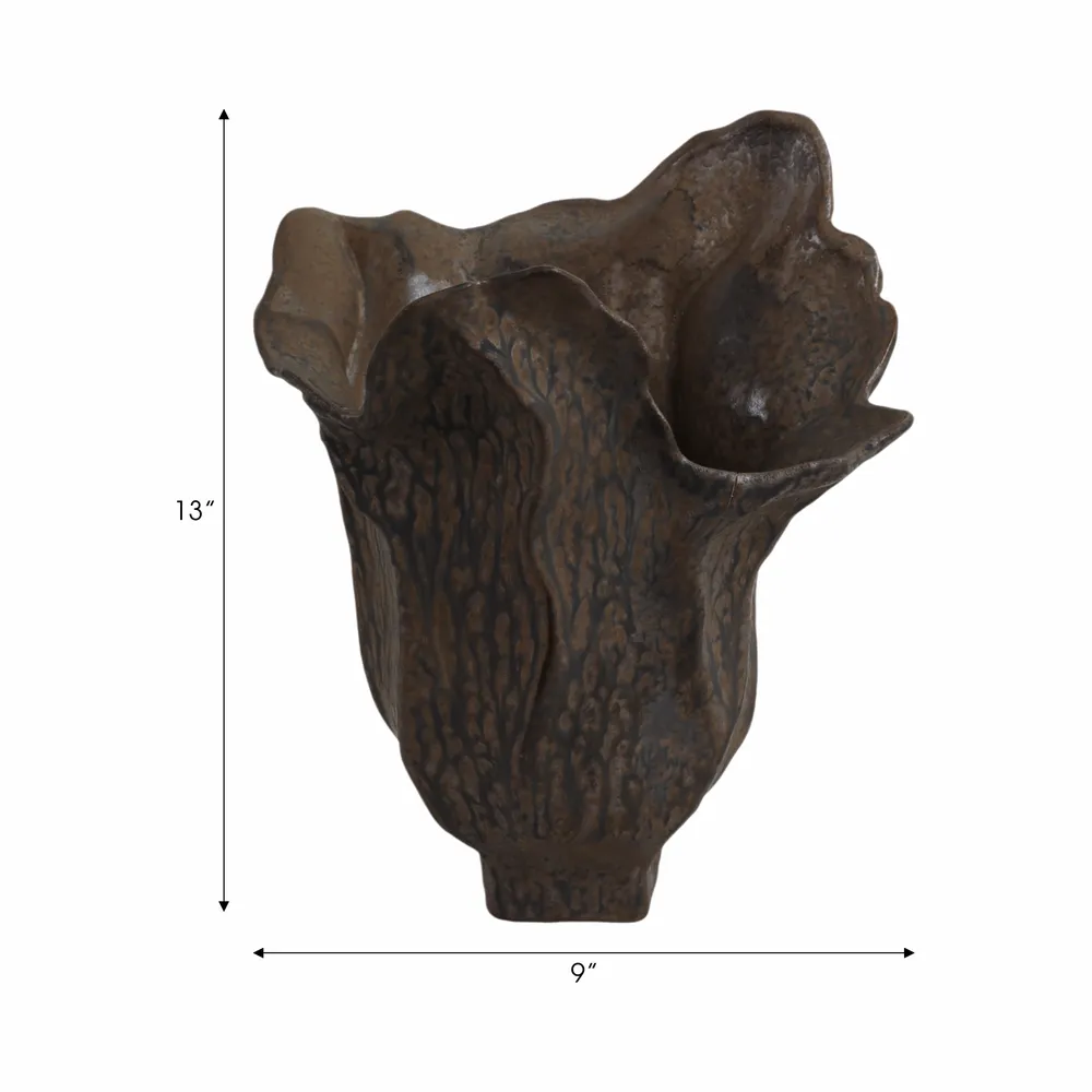 EWINGLAND BROWN VASE 13 (IN)