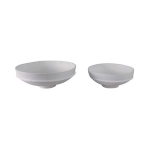 DEANWOOD SET OF 2 WHITE BOWLS 6 (IN) 1
