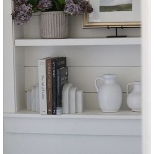 COOPERMOOR SET OF 2 WHITE BOOKENDS 6 (IN) 11