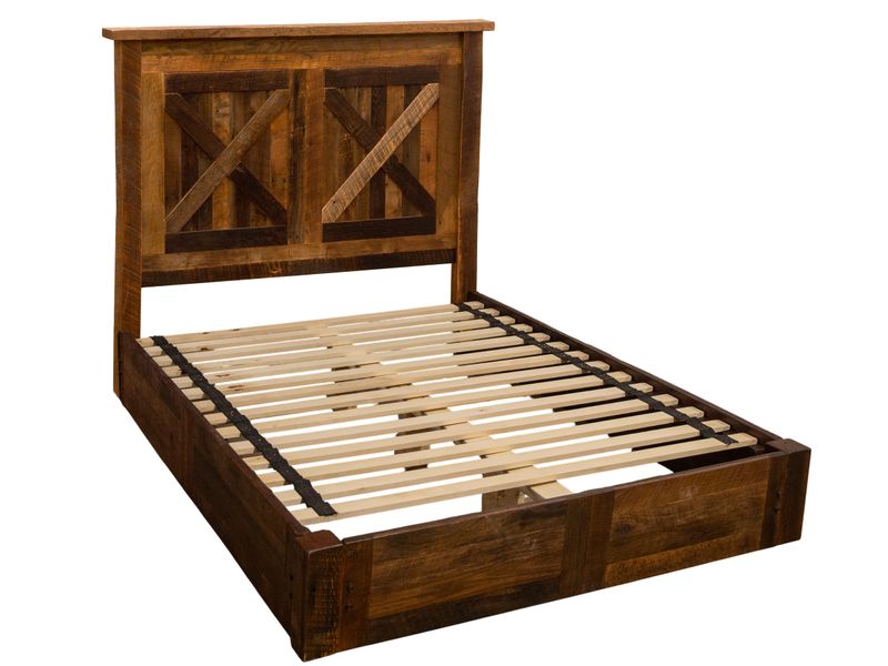 Barnwood Barndoor Platform Bed - Queen 2