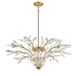 Flora Grace 38'' Wide 9-Light Chandelier - Champagne Gold 1