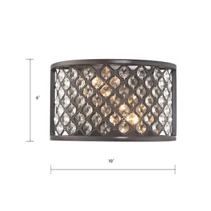 Genevieve 6'' High 2-Light Sconce - Oil Rubbed Bronze 2