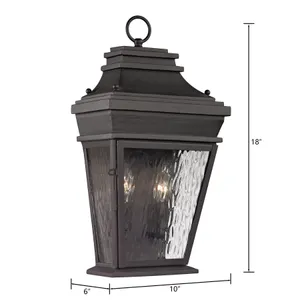 Forged Provincial 18'' High 2-Light Outdoor Sconce - Charcoal 2