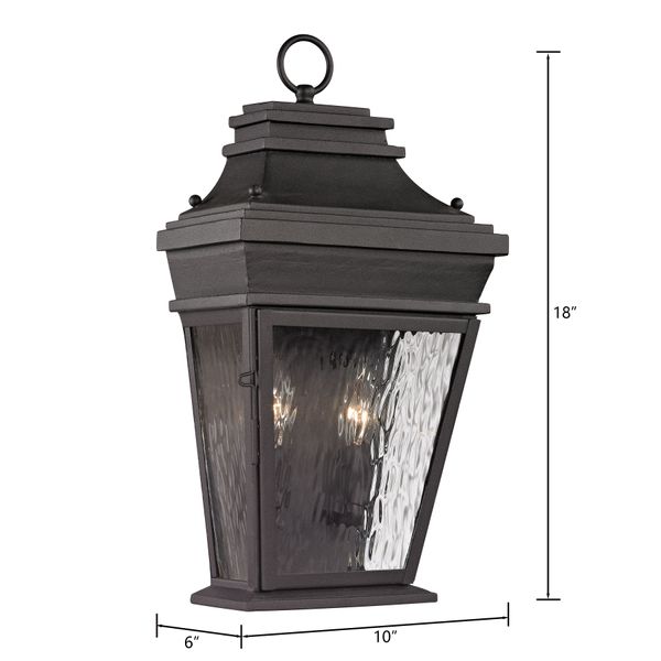 Forged Provincial 18'' High 2-Light Outdoor Sconce - Charcoal