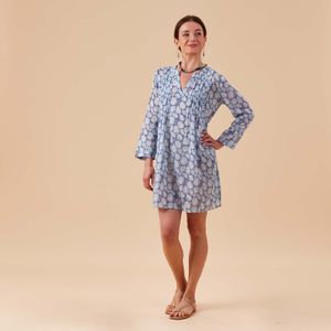 Coral Garden Cotton Pintuck Beach Cover Up 3