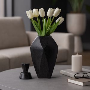 HALTONWORTH BLACK VASE 23 (IN) 11