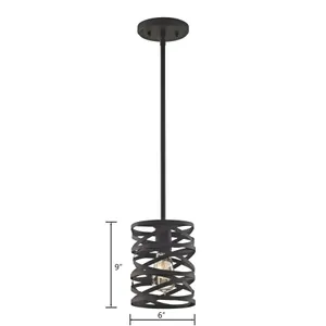 Vorticy 6'' Wide 1-Light Mini Pendant - Oil Rubbed Bronze 2