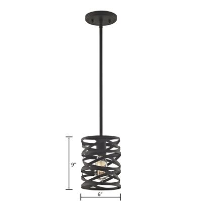 Vorticy 6″ Wide 1-Light Mini Pendant - Oil Rubbed Bronze