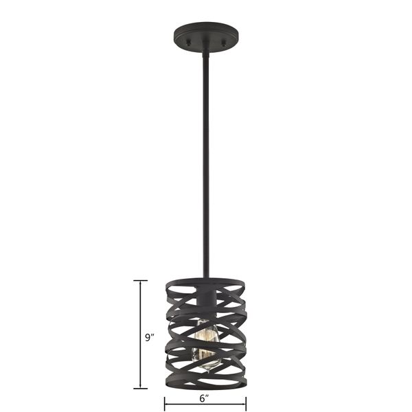 Vorticy 6'' Wide 1-Light Mini Pendant - Oil Rubbed Bronze