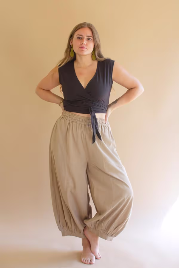 Convertible Wrap Blouse / Midnight