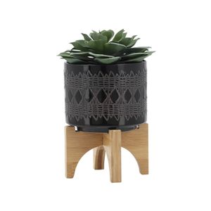 DREWSIDE BLACK PLANTER 6 (IN) 4