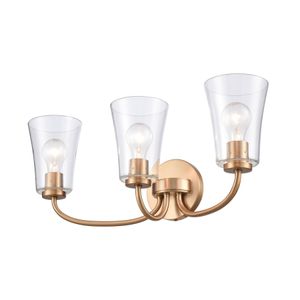 Emily 23'' Wide 3-Light Vanity Light - Brushed Gold 5