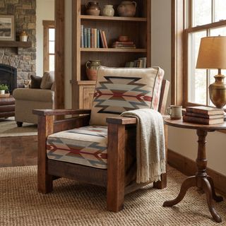 Barnwood Lounge Chair - Customer Material - Seat:  Fabric TBD; Backrest:  Fabric TBD