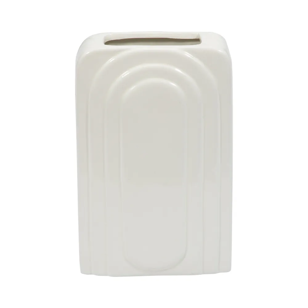 GRAYDONTON WHITE VASE 7 (IN)