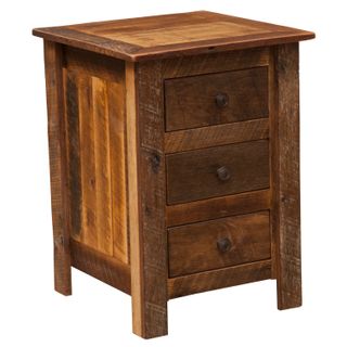 Barnwood Three Drawer Nightstand