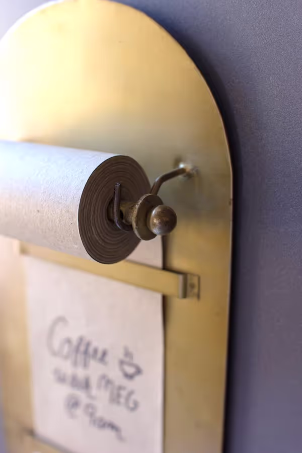 Antique Brass Magnetic Note Roll