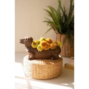 Cement Dachshund Planter 2