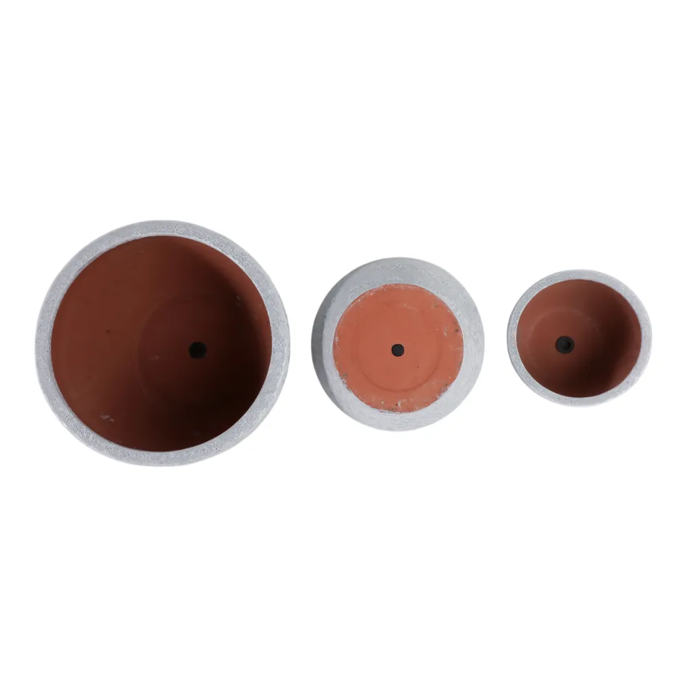 BYRONHAM SET OF 3 WHITE PLANTER 10 (IN)