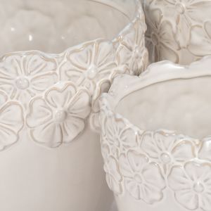 SLATERGATE SET OF 3 IVORY PLANTER 10 (IN) 5