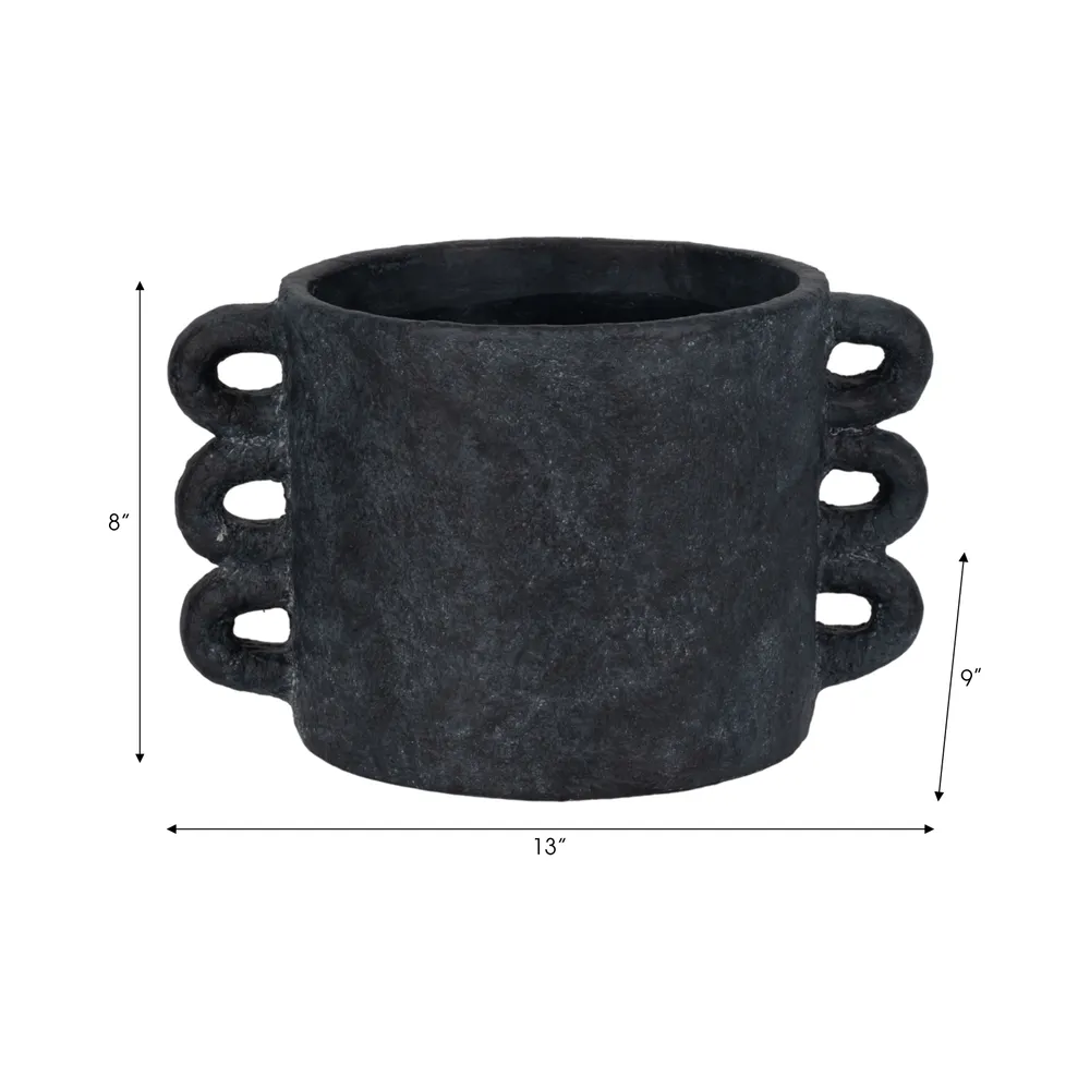 ARLOWHAVEN BLACK PLANTER 8 (IN)