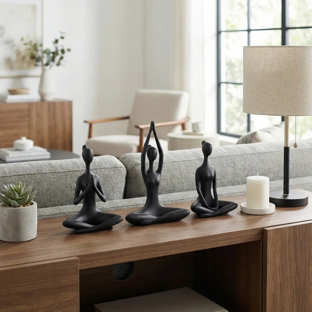HUNTERHAM SET OF 3 BLACK DECOR 10 (IN)