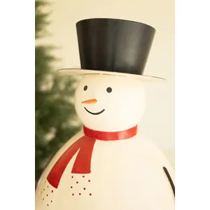 Large Painted Metal Snowman 2