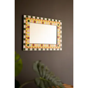 Rectangle Mosaic Tile Framed Mirror 5