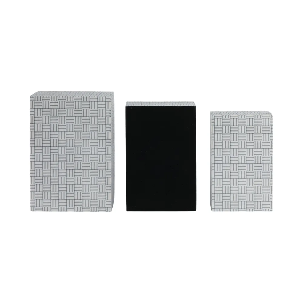 CANTONLEY SET OF 3 BLACK BOXES 4 (IN)