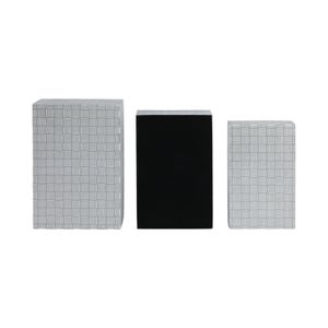 CANTONLEY SET OF 3 BLACK BOXES 4 (IN) 7