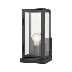 Foundation 12″ High 1-Light Outdoor Sconce - Matte Black 1