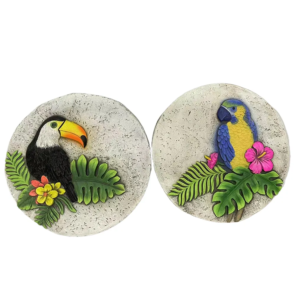 10" TROPICAL BIRD STEPPING STONE 2-ASST