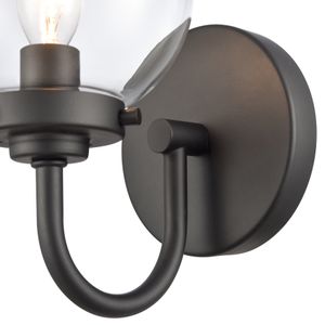 Fairbanks 8.5'' High 1-Light Sconce - Matte Black with Clear 6