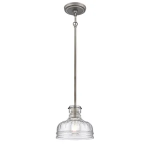 Orinoco 8″ Wide 1-Light Mini Pendant - Weathered Zinc 1