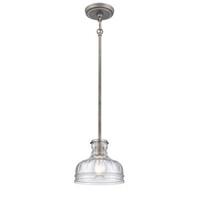 Orinoco 8″ Wide 1-Light Mini Pendant - Weathered Zinc